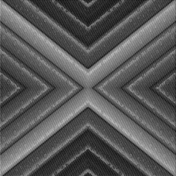 Ahgly Company Indoor Square Patterned Gray Area Rugs, 6' Square