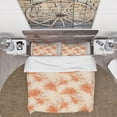 thumbnail image 3 of Designart 'Handdrawn Asian Flowers with Orange Watercolor' Floral Duvet Cover Set, 3 of 4