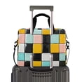 thumbnail image 2 of FORMRS 16" Laptop Bag Carrying Sleeve Case with Handle Travel Shoulder Briefcase, Yellow Checkered Pattern, 2 of 8