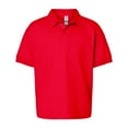 thumbnail image 5 of Gildan Youth DryBlend Jersey Polo Classic Fit Tee, Breathable Cotton-Poly Welt Collar T-Shirt, Red, S, 5 of 5