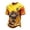 Yellow, variant on Halloween Gift for Men Casual Everyday Men’s T Shirt with Halloween Pumpkin Face Graphic for AllSeason Comfort and Soft Breathable Fit Red L