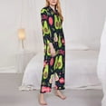 thumbnail image 5 of Wukai Avocado Love Print Women's Pajama Set - Soft Long Sleeve Sleepwear for Comfort and Style-Medium, 5 of 9