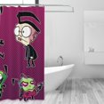thumbnail image 6 of Invader Zim Dib Gir Shower Curtain Bathroom Decor Polyester Waterproof Bath Curtains With Hooks 60x72 Inches, 6 of 8