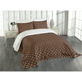 thumbnail image 3 of Ambesonne Fleur De Lis Quilted Bedspread Set 3 Pcs, Orange Heraldic, King Size, Indigo Orange, 3 of 5
