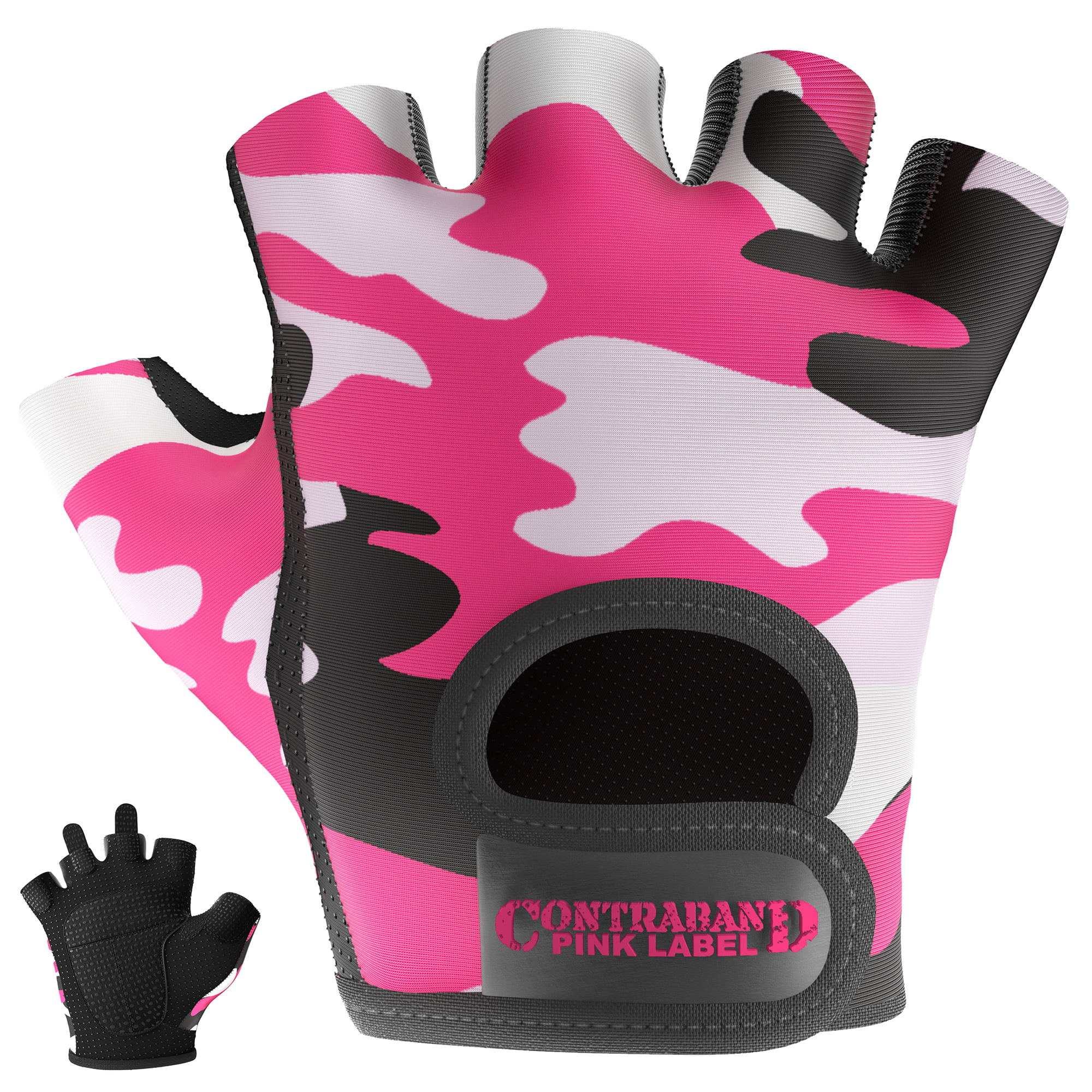 PAIR CLEARANCE 50% OFF Contraband Pink Label 5297 Leopard Print Lifting Gloves 