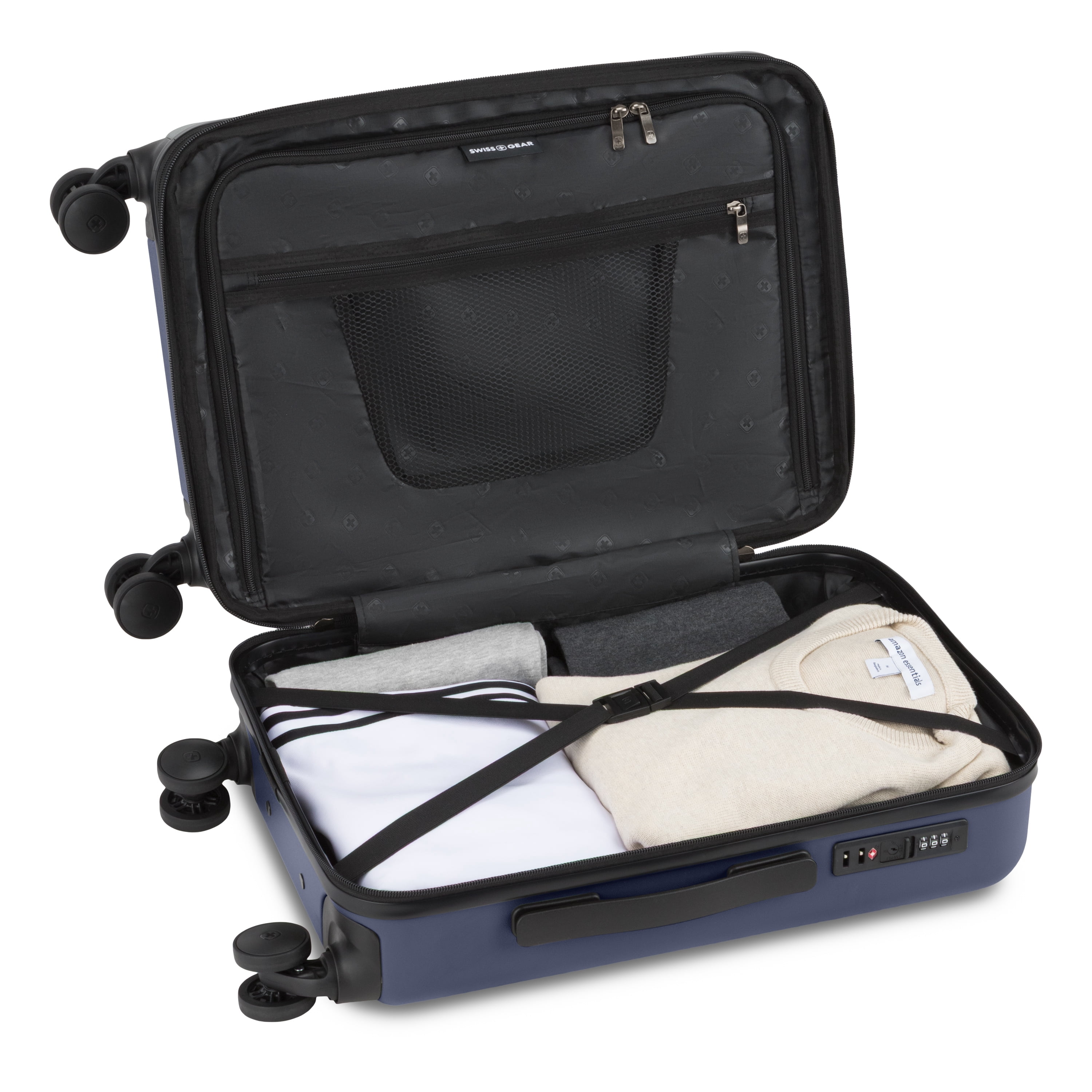SWISSGEAR Stride Hardside Carry-On Spinner, Navy Blue