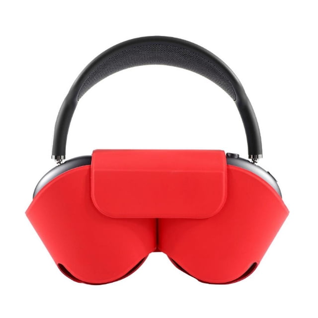 Étui de Protection pour Écouteurs BT pour Airpods Max, Protection Tout Inclus, Antichute et Antipoussière, Fixation Magnétique, Rouge