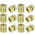 thumbnail image 1 of HUGFEG M2.5x3.8mm Écrous Femelle Filetés, 200 Pcs Hx6mm OD Insert Fileté en Laiton Écrous d'Encastrage Joint Soudé Hydraulique Kit d'Assortiment pour Impression 3D Moulage Injection UA824-6556, 1 of 7