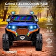 thumbnail image 3 of Carro Estilo Maverick Camioneta Off-Road Electrico Montable para Niños Carrito de Control Remoto y Manejo Directo con Luces Estereo y Pedales Funcionales con Control Remoto (Azul), 3 of 7