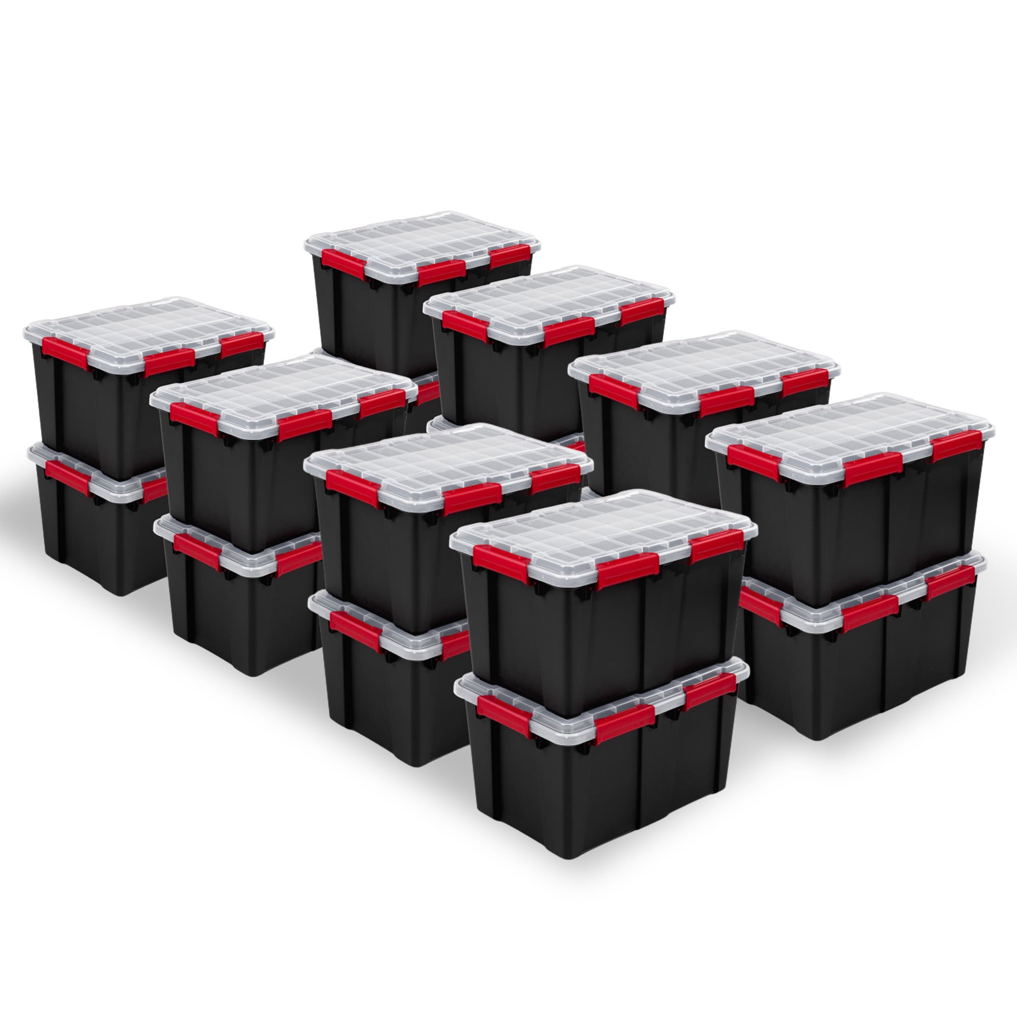 Sterilite, Footlocker Utility Storage Container, 4 Pack, Wheeled