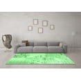 thumbnail image 3 of Ahgly Company Indoor Round Patchwork Emerald Green Transitional Area Rugs, 7' Round, 3 of 4