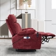 thumbnail image 4 of LIANLAM Dual OKIN Motor Power Lift Recliner Chair, With Heat Massage For Elderly, Infinite Position Lay Flat 180° Recliner, Red, 4 of 6