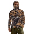 thumbnail image 2 of SEANATIVE Men's Fishing Hoodie UV Protection Hooded Top Long Sleeve Sun Block Top with Mesh Mask Fishing Clothes Sun Shirt Athletic Wear Outfit for Men, 2XL, Eagle Camo Hunting Forest Print, 2 of 7