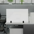 thumbnail image 5 of Dual Frosted Plexiglass 30 x 18 inch Clamp-on Desk Privacy Panels, Acrylic Desk Dividers, Office Partitions, Pack of 2, 5 of 16