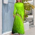 thumbnail image 4 of Vestido largo amarillo con pelota de tenis Ropa femenina Ropa de mujer Vestidos para mujer Traje de verano para mujer, 4 of 5