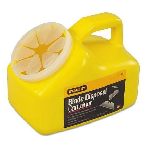 Blade Disposal Container, High Impact/Puncture Resistant Plastic | Bundle of 2 Each