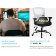 thumbnail image 6 of BestOffice Big and Tall Office Chair, Lumbar Support, Rolling Swivel for Men,  Women(White), 6 of 8