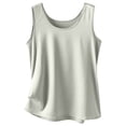 thumbnail image 4 of OIOLOYJM Silk Satin Tank Tops for Women Scoop Neck Sleeveless Butter Soft Camisole Tops 2026 Summer Basic Travel Vacation Blouses Mint Green S, 4 of 5