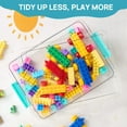 thumbnail image 3 of 6 Qt Plastic Storage Bins with Lids, Clear Sensory Bins, Arts Crafts Organizers and Storage, Stackable Containers for Home Office and School Supplies, 4 Pack, 3 of 6