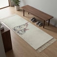 thumbnail image 5 of Area Rug with Tassels 2' x 5', Watercolor Easter Bunnies Kitchen Runner Rug for Hallway Bedroom Throw Rugs, Retro Rabbits Flowers Soft Door Mat for Bathroom Entrance Living Room, 5 of 9
