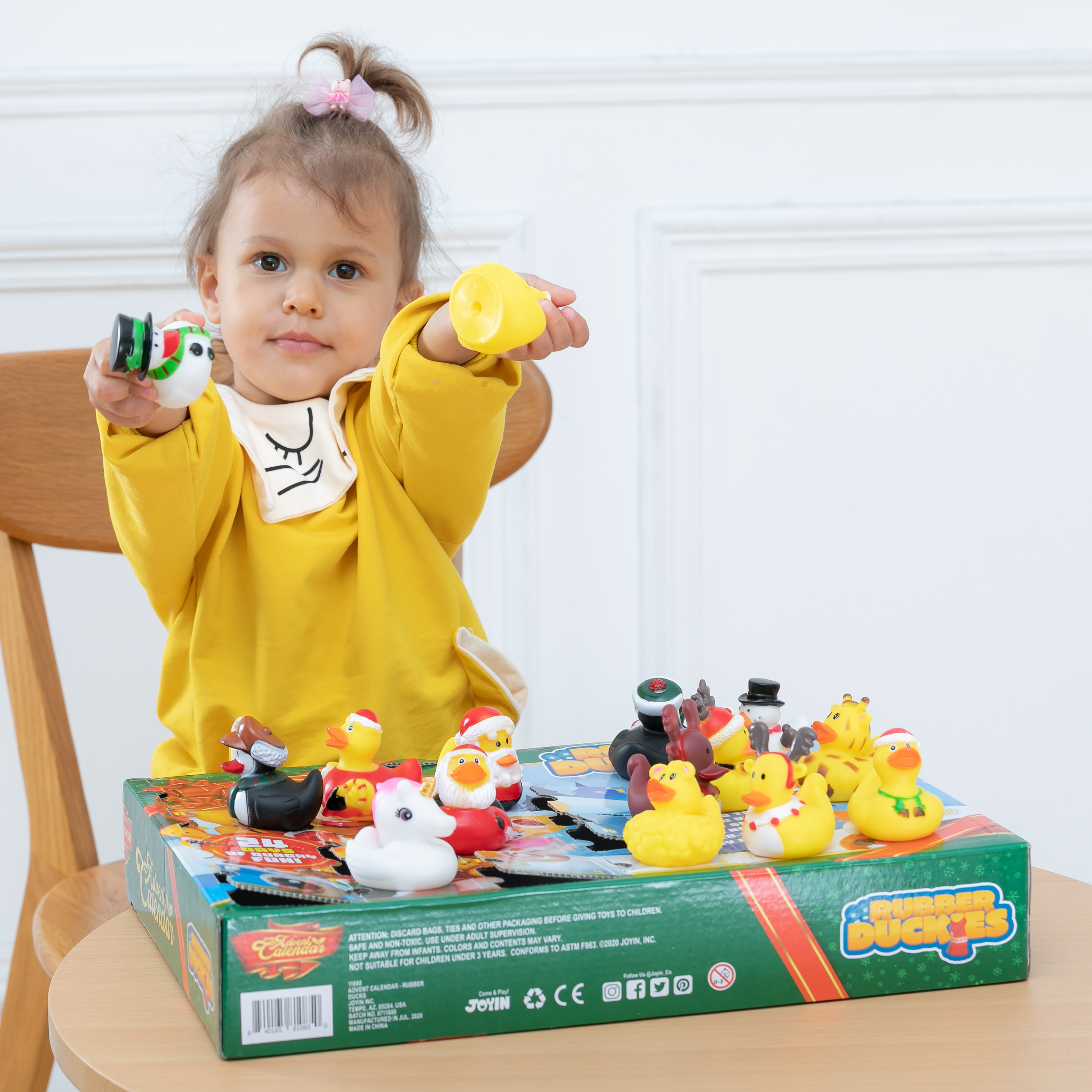 Joyfy Christmas Advent Calendar Rubber Ducks, 24-Pack photo 2