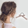 thumbnail image 2 of Unique Bargains 1 Pc Simple Solid Bow Ribbon Hair Elastic Band for Home Pink, 2 of 5