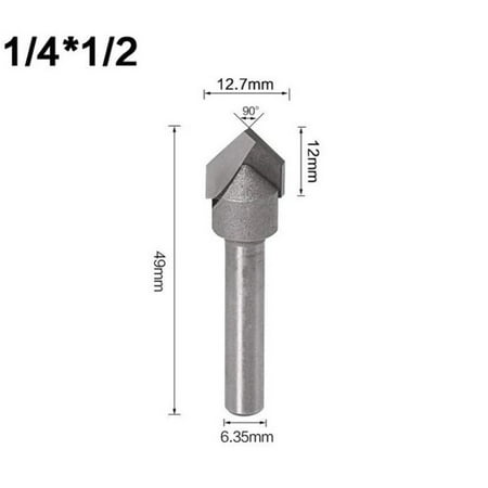 

1PC 1/4 Inch Shank 90 Degree V Groove Router Bit Set CNC Engraving Drill Bits