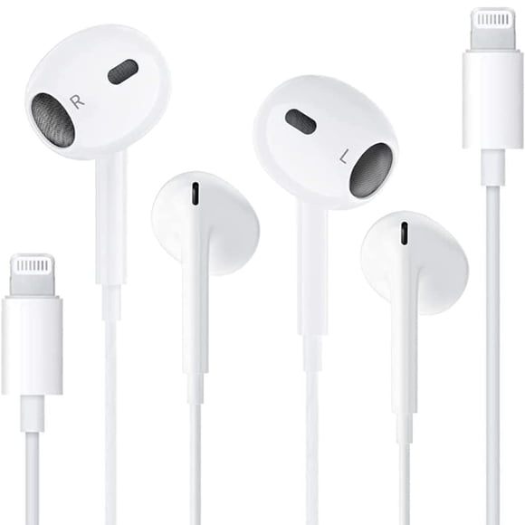 Auriculares SKYCABLE con certificación Apple MFi para iPhone con micrófono, 2 unidades