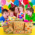 thumbnail image 3 of Recyclable gift wrapping set, with labels and string - suitable for male, female, children's birthday wrapping (6 sheets, each 28 inches long 20 inches wide), 3 of 4