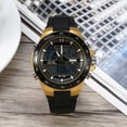 thumbnail image 2 of Montre Homme Montre-Bracelet Analogique & Numérique Montre Led Montre de Sport Homme Montre-Bracelet Analogique & Numérique Rétroéclairage Double Fuseau Horaire Montre de Sport Ronde Or Noir, 2 of 8