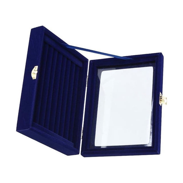 Portable Women Jewelry Display Box Large Capacity Organizing Organizer Ring Earrings Home Jewelries Case Holder Containers Blue