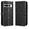 thumbnail image 2 of SaniMore Wallet Case for Google Pixel 7 Pro 6.7" 2022, Glitter PU Leather Case Polka Dot Card Slots Cash Pocket Kickstand Removeable Wrist Strip Magnetic Clasp All-around Protective Case, Black, 2 of 11