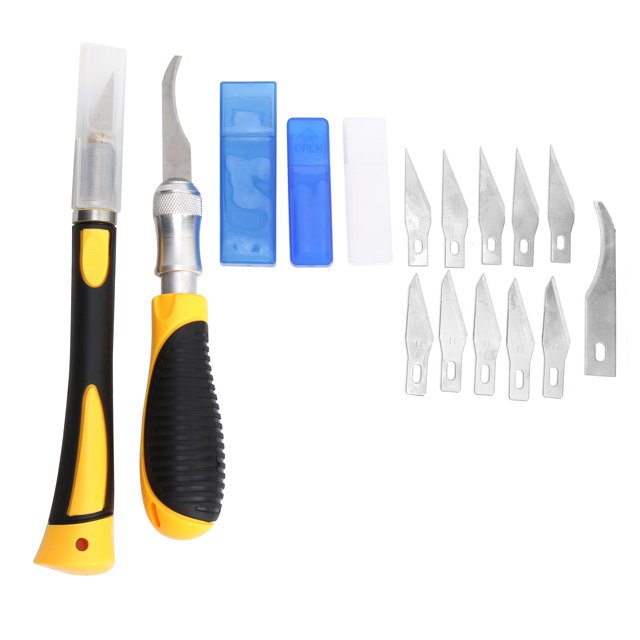 2Pcs Wood Carving Knife High Carbon Steel Woodworking Hand Cutting Tool 11Pcs Blades