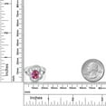 thumbnail image 3 of Gem Stone King 925 Sterling Silver Statement Ring Set with Oval Pink Mystic Topaz (3.02 cttw) (Size 7), 3 of 3