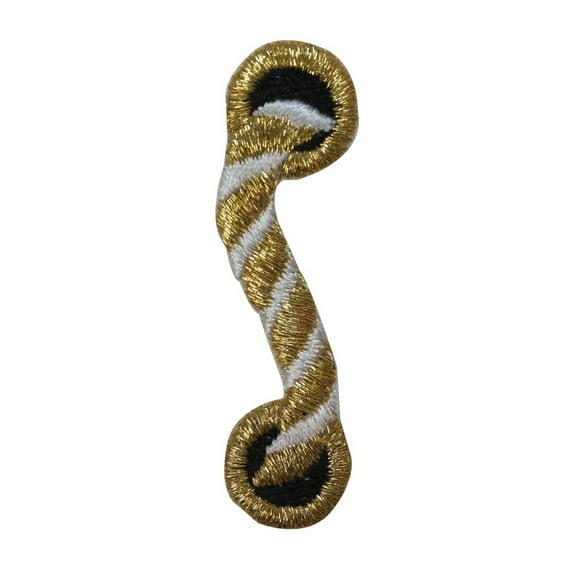 ID 2688A Gold Nautical Rope Patch Sail Boat Ship Embroidered Iron On Applique