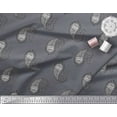 thumbnail image 3 of Soimoi Polyester Crepe Fabric Paisley Block Printed Fabric 1 Yard 52 Inch Wide, 3 of 3