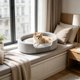 thumbnail image 5 of Cama para mascotas pequeñas de todas las estaciones con funda lavable, cojín suave para gatos y perros, 30x40 cm, multicolor., 5 of 6