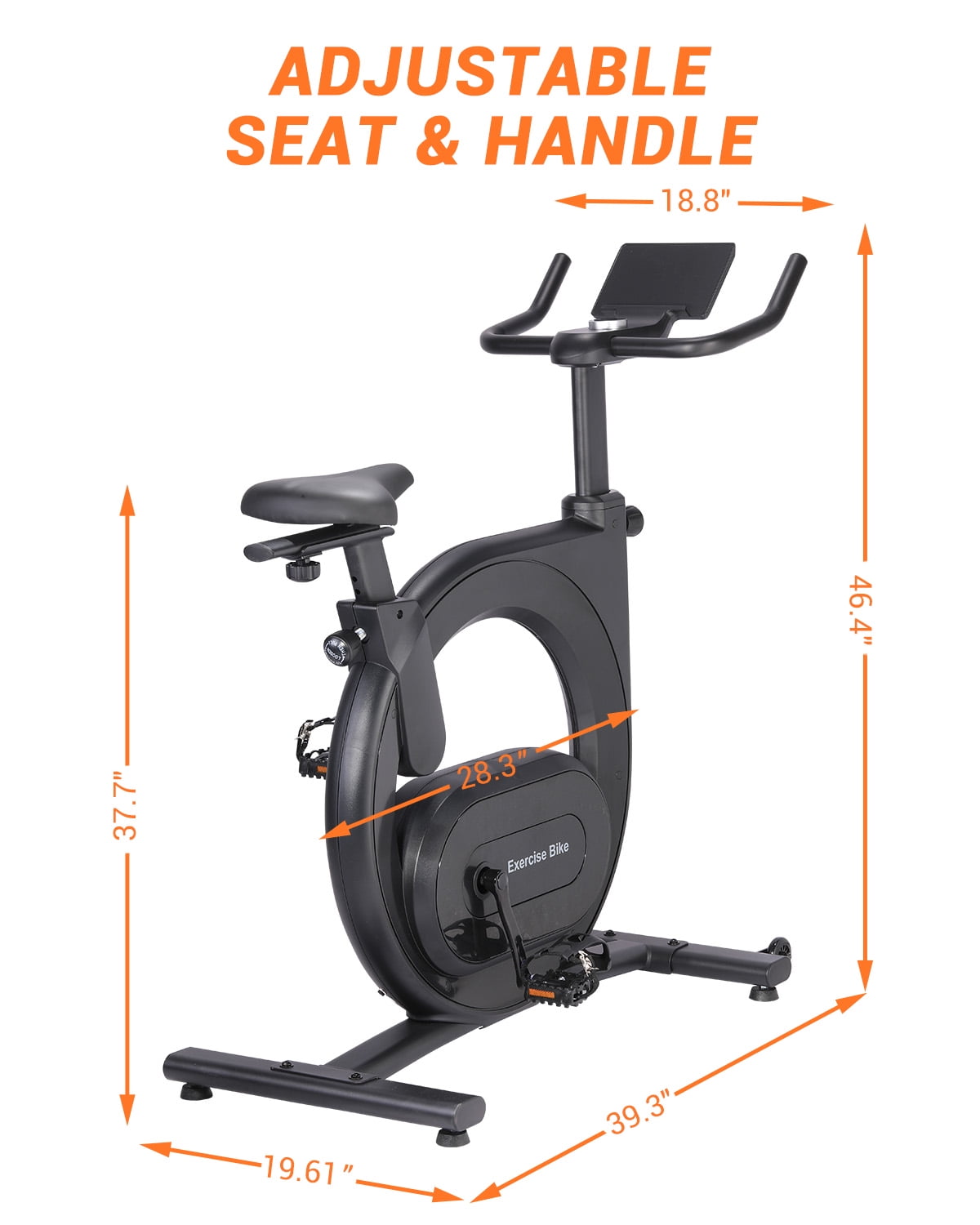 COZONY Magnetic Stationary Exercise Bike, App-Connected Indoor Cycle with LCD Monitor & 300 lb Capacity for Home Gym,Black