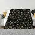 thumbnail image 1 of Fotbe Gold Dog Paw Manta de Franela con Estampado, Manta Ultrasuave para Cama, Sofá, Auto, Hipoalergénica y Antibolitas-80"x60", 1 of 6