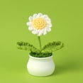 thumbnail image 1 of Girasol de lana de punto en maceta con flores artificiales para estudio, decoración de escritorio, temporada de graduación, regalo del día del maestro, 1 of 6