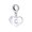 Silver-C, variant on Womens Initial Alphabet Bead Charm Heart Crystal Dangle for Sterling Silver Bracelet