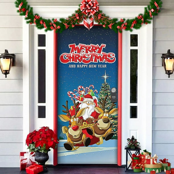 Cortina de Puerta onlyliua con Adorno Navideño Tapiz Festivo para Fiestas