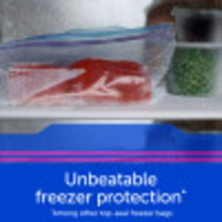 Ziploc® Brand Freezer Bags with Grip 'n Seal Technology, Quart, 100 Count