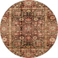 thumbnail image 1 of Ahgly Company Indoor Round Abstract Brown Abstract Area Rugs, 6' Round, 1 of 6