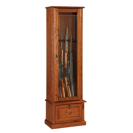 Maykoosh Southwestern Gun Key Locking Gun Cabinet Brown