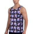 thumbnail image 2 of Daiia flower Skull rose Printed Men's Quick Dry Fit Muscle Tank Top Slim-Fit Tank Workout Tank Top Lightweight Sports Tank Top-3X-Large, 2 of 7