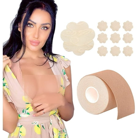 Boob Tape Breast Lift Tape Adhesive Bra Nipple Cover A-G Cup