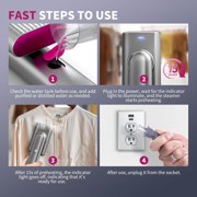 Steamer for Clothes, Portable Travel Handheld Clothing Wrinkles Remover for Clothes, 15s Fast Heat-up, 70ml Water Tank with measuring cup, Portable Garment Steamer for 120V Countries