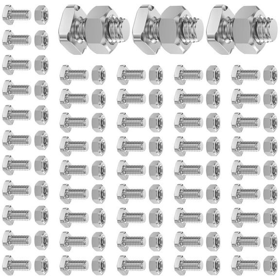 Durable Aluminum Greenhouse Bolts Nuts Set 50Pcs Standard Size, Replacement Parts, Essential for Greenhouse Construction