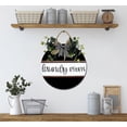 thumbnail image 5 of Laundry Room Sign Front Door Porch Decorations, Round Rustic Wood Hanging Sign for Farmhouse Porch Outdoor Home Holiday Front Door Sign Decor, 5 of 5
